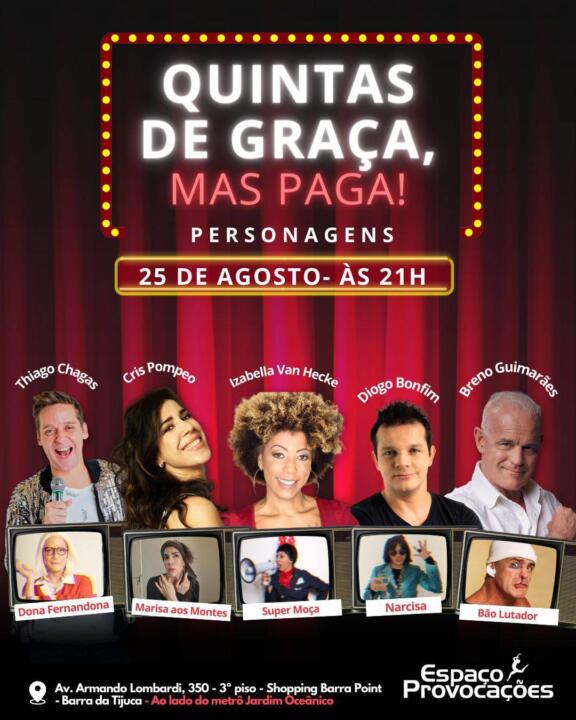 Breno Augusto Guimarães estará apresentando no Quintas de Graça (Mas Paga), com seu esquete de humor “Bão o Lutador”