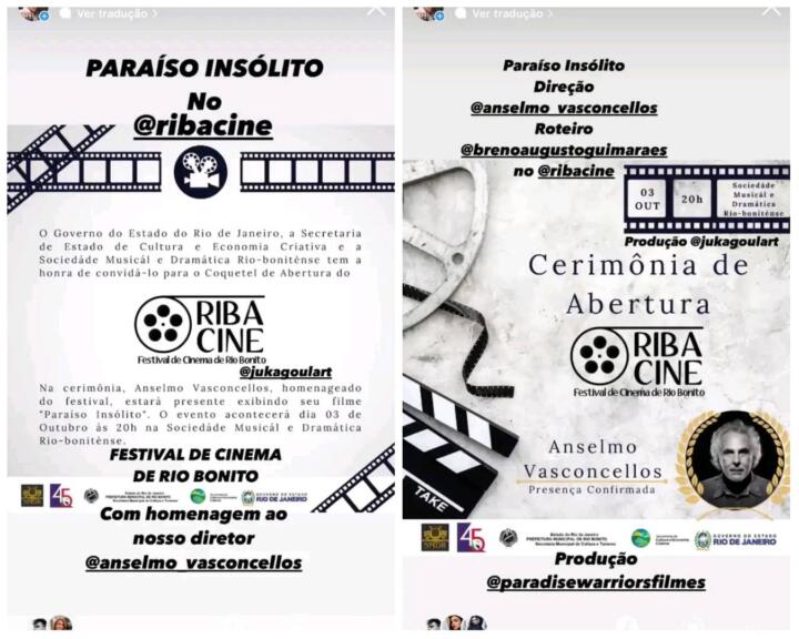 Breno Augusto Guimarães e Anselmo Vasconcellos no Festival de Cinema de Rio Bonito