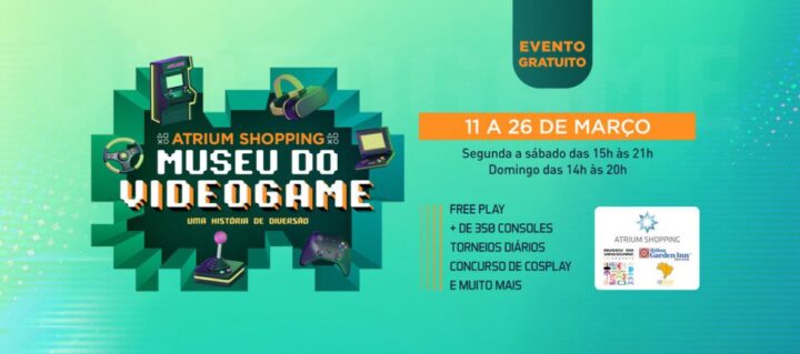 Museu do videogame itinerante ultimo fim de semana no ABCD (São Paulo).