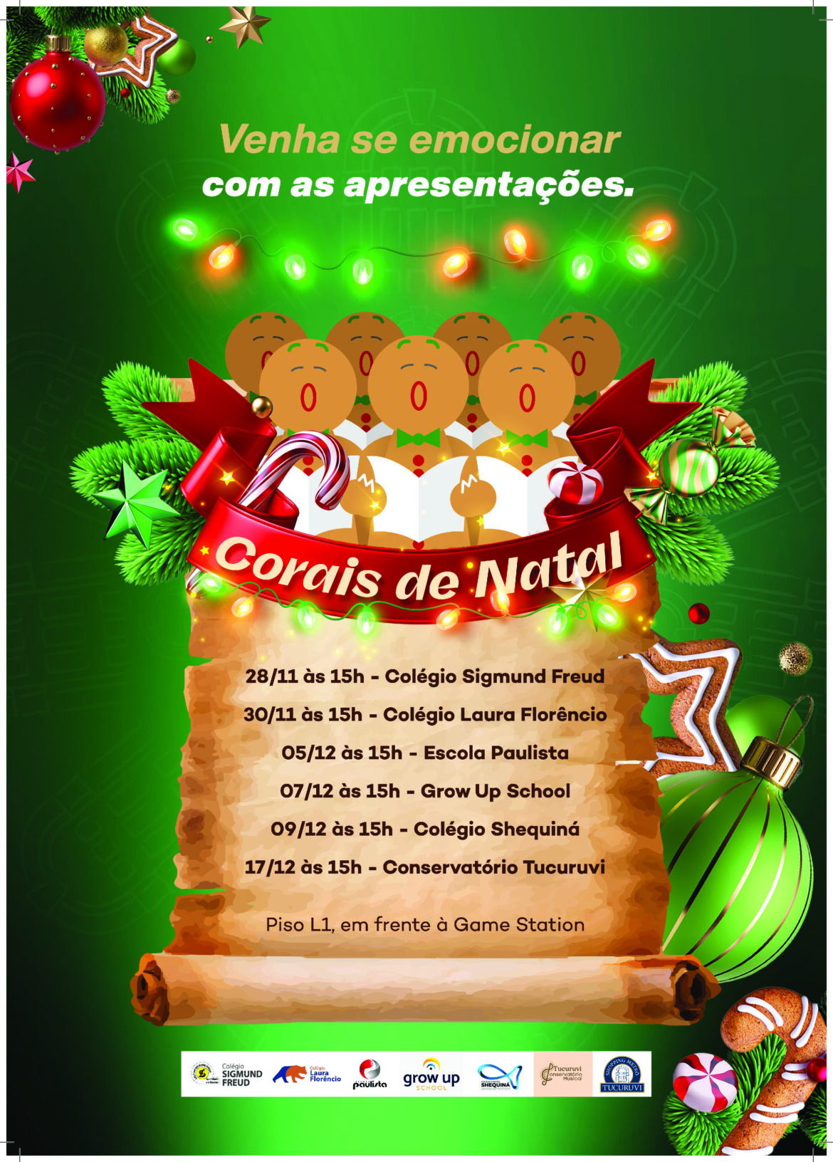 SHOPPING METRÔ TUCURUVI TRAZ O ESPÍRITO NATALINO PARA A ZONA NORTE COM AS APRESENTAÇÕES DOS CORAIS  