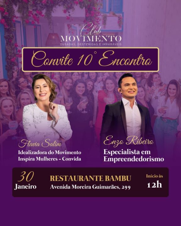 Flavia Salim segue movimento em prol do empreendedorismo feminino.