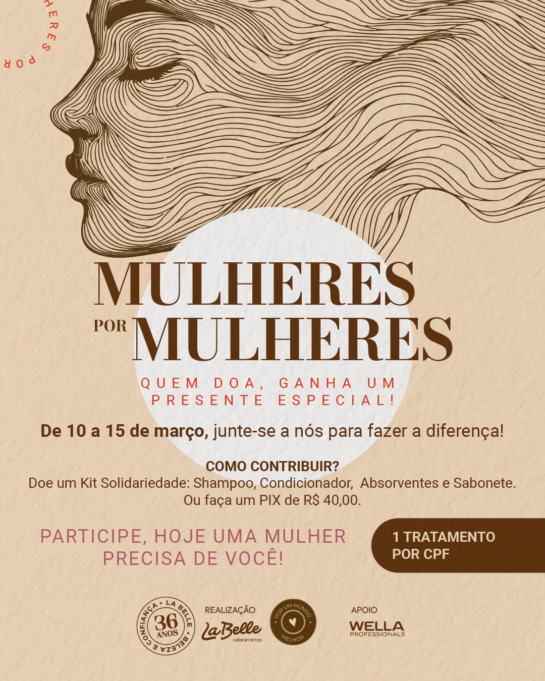 Mulheres por Mulheres, uma ação social para ajudar mulheres que precisam