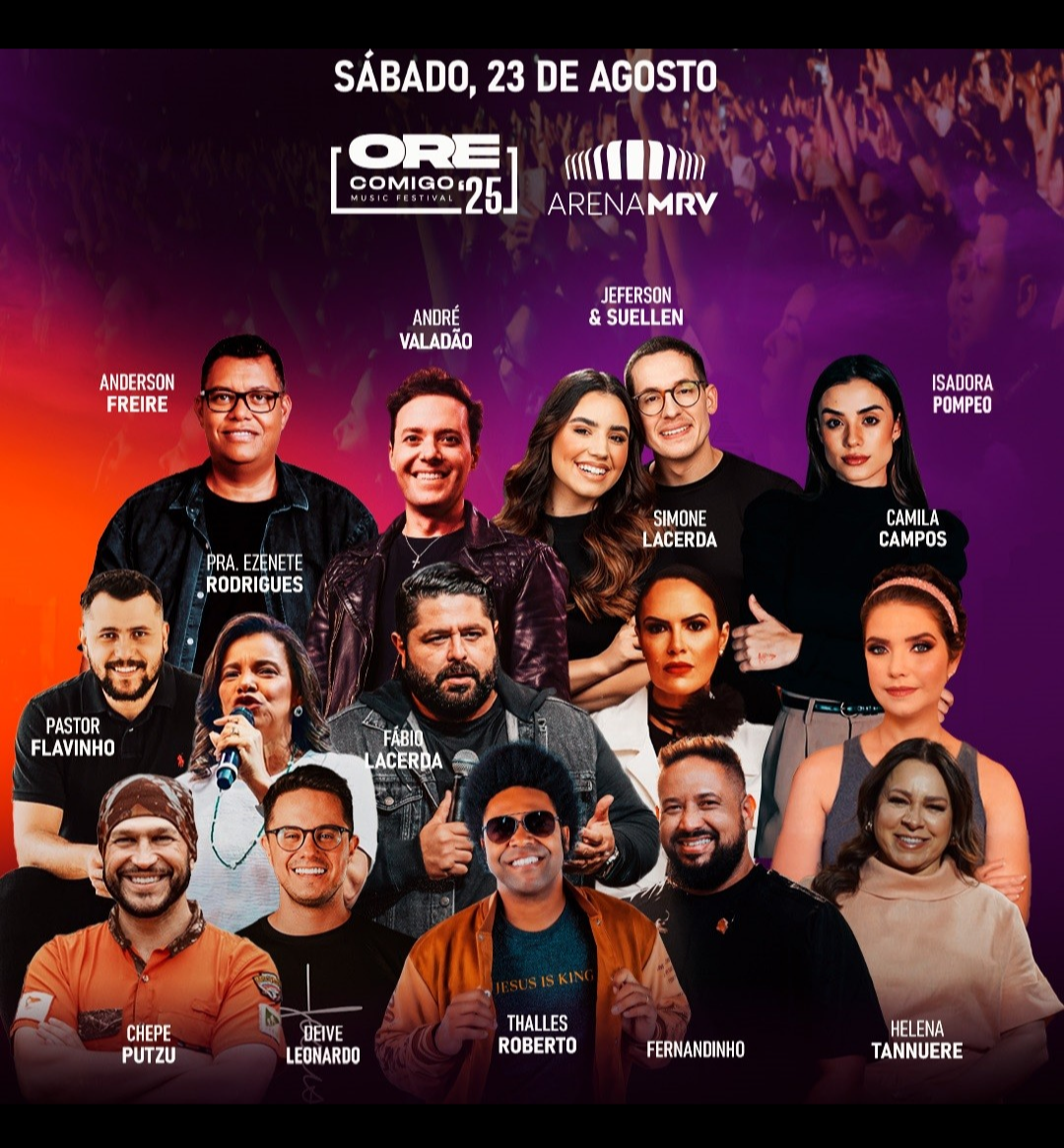 Ore Comigo 2025: BH vai sediar o maior festival gospel da América Latina