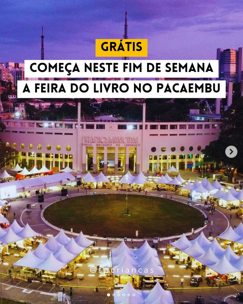Venha para Feira de Livro em São Paulo