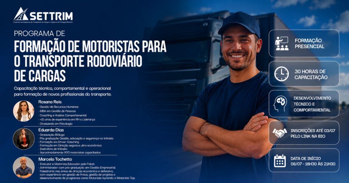 SETTRIM lança programa gratuito de formação contínua para motoristas sem experiência em Uberlândia